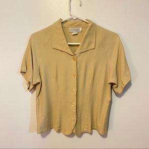 Beige short-sleeved blouse